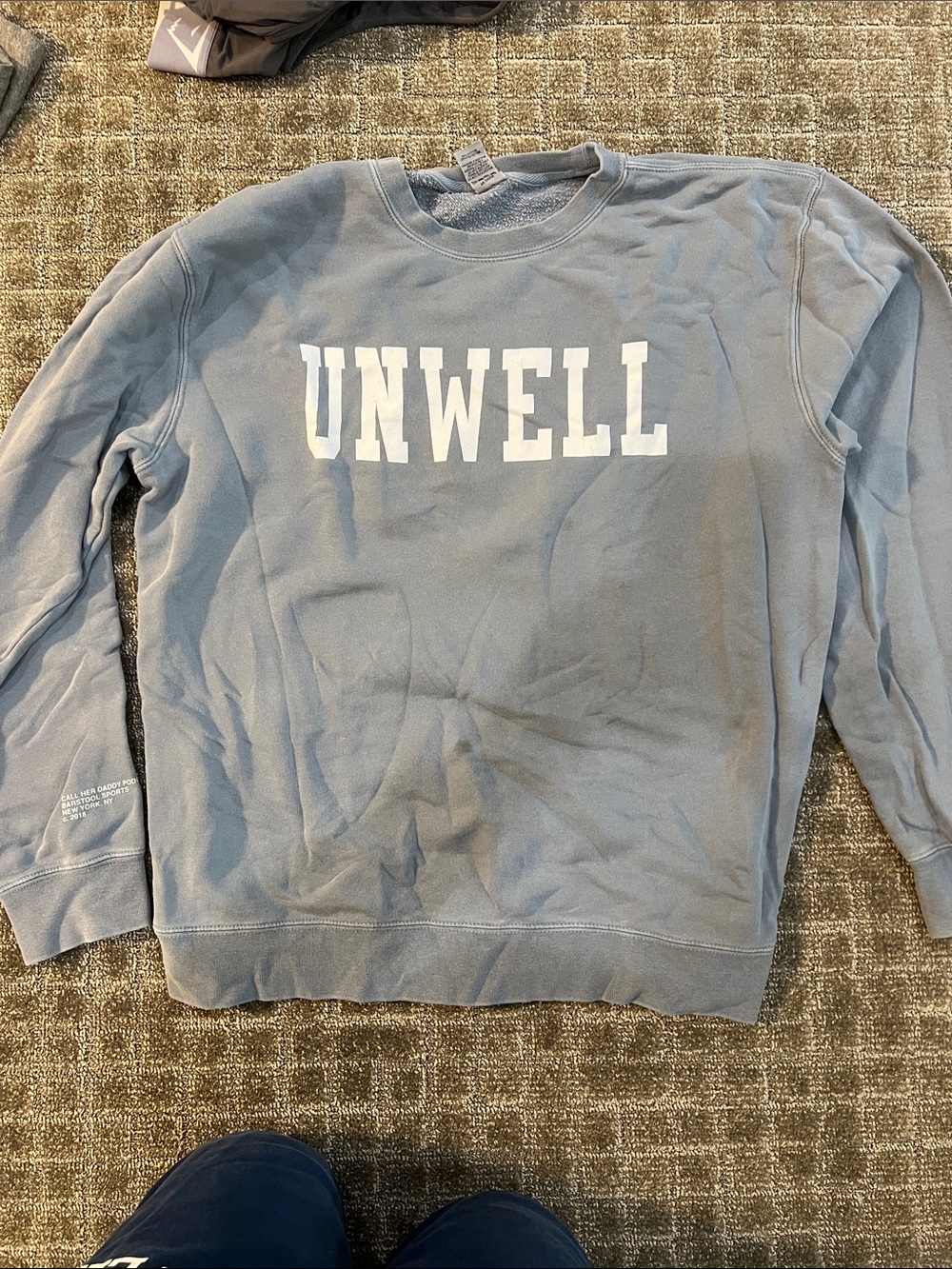 Unwell Crewneck Sweatshirt - Dusty Blue